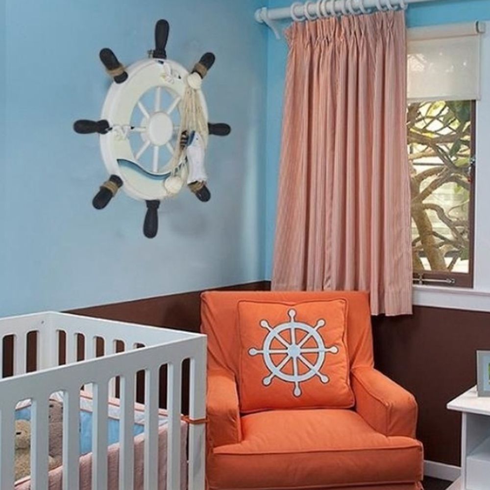 Fishing Boat Steering Wheel - Decoração de Parede com Roda de