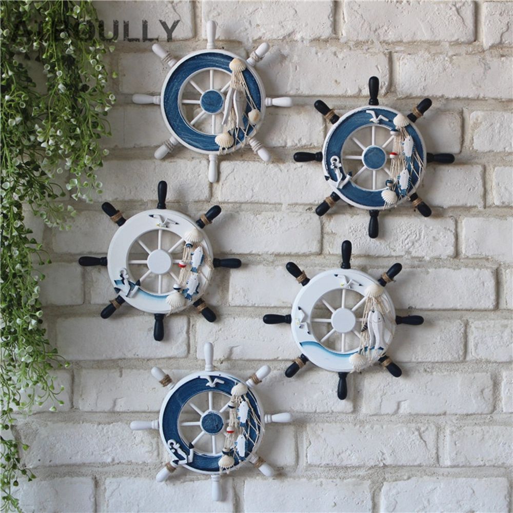 Artesanato de decoração em est - Fishing Boat Steering Wheel avaliação e preço